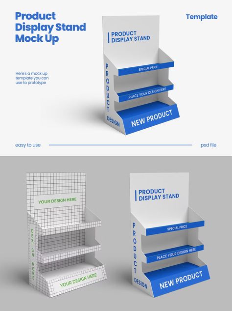 Product Display Stand MockUp Supplement Display, Display Design Exhibition Products, Display Stand Design Ideas, Pop Up Booth Design, Supplement Photoshoot, Product Display Retail, Posm Display Design, Product Exhibition, Product Display Stand