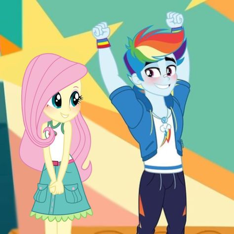 Orin331 Mlp, Rainbow Dash Genderbend, My Little Pony Genderbend, Male Fluttershy, Male Rainbow Dash, Rainbow Blitz, My Little Pony Boys, Equestria Girls Fluttershy, Fluttershy Rainbow Dash