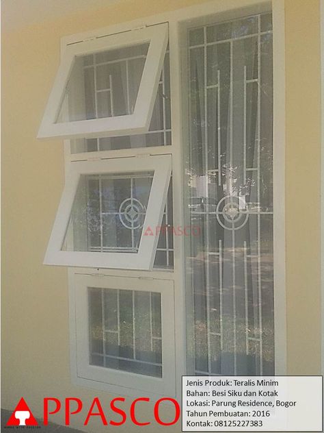 Harga Teralis Jendela Permeter - Jual Kanopi Tralis Jendela Alumunium, Kusen Alumunium, Teralis Jendela, Sliding Window Design, House Renovation Design, Modern Window Grill, Window Glass Design, Window Grill Design Modern, House Window Design