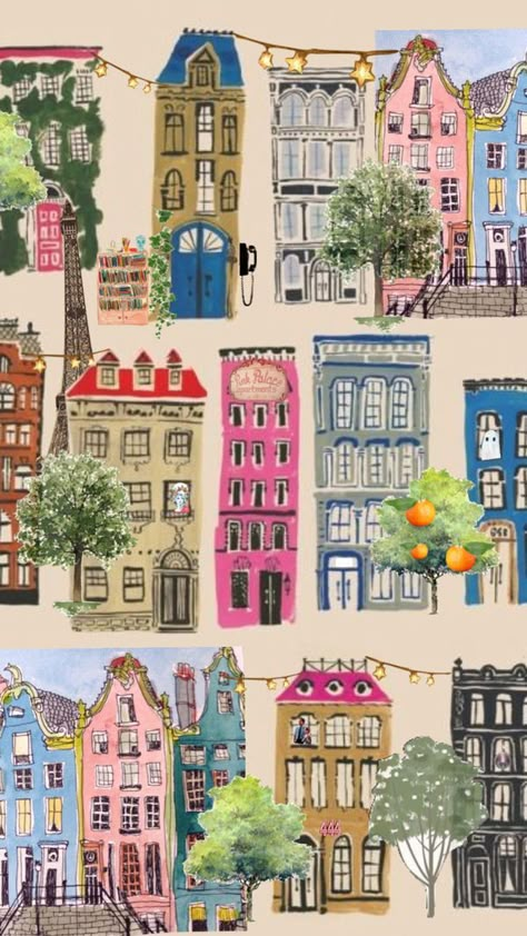 Check out anmi222's Shuffles #collage #aesthetic #green #townhouse Wall Pics Aesthetic, Townhouse Painting, Townhouse Illustration, Colorful Townhouses, Cutecore Drawing, Collage Houses, Drawing Colourful, House Collage, Art Journal Therapy