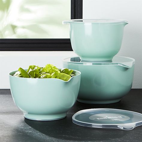 Rosti Retro Green Melamine Mixing Bowls with Lids Set Mixing Bowls With Lids, Bowls With Lids, Bowl Sets, Plastic Crates, Mixing Bowl Set, Glass Storage Containers, Prep Kitchen, Mixing Bowls Set, Kitchen Plans