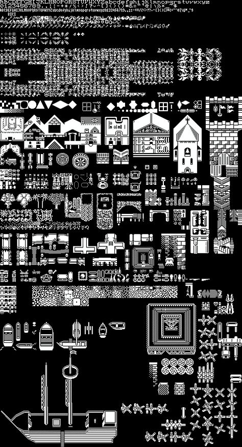 1 bit roguelike tileset Pixel Background, Pixel Life, Game Sketch, Pixel Game, Ascii Art, Pixel Art Tutorial, Arte 8 Bits, 8bit Art, Cool Pixel Art