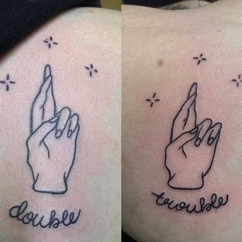 15 Friendship Tattoos That Aren’t Totally Cheesy | Brit + Co Pretty Friendship Tattoos, Creative Best Friend Tattoos, Bsf Tattoo Ideas, Tatt00 Ideas, Funny Friendship Tattoos, Bsf Tattoo, Group Tattoo Ideas, Bff Tats, Cute Sister Tattoos