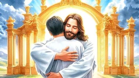 Wrongs That Lead to Rights! Hugging Jesus In Heaven, Jesus Hugging Me, Hugging Jesus, Jesus Love Images, Bible Quotes Pictures, Jesus Background, Jesus Son Of God, Virgin Mary Art, Jesus Christ Quotes