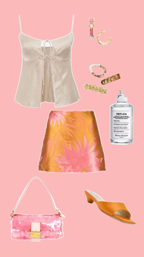 the most perfect vacation fit - euro summer - greek vacation - summer in the Bahamas  - yachting fit - carribean cruise fit #ootd #outfit #fitcheck #genzfashion #outfitcollage #summer #summeroutfit #pinkandorange #pinkminiskirt Carribean Cruise, Greek Vacation, Pink Mini Skirt, Euro Summer, Outfit Collage, Cruise Outfits, The Bahamas, Ootd Outfit, Out Of Style