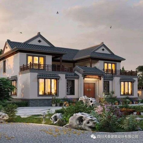 Chinese House Design, Japanese Mansion, Tokyo House, China House, Luxury Homes Exterior, Asian House, Courtyard House Plans, Minimal House Design, Mansions Luxury