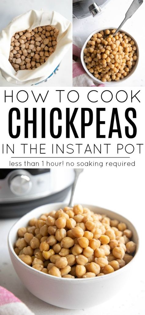 Cook Dried Chickpeas, Cooking Chickpeas, Instant Pot Chickpeas, Cook Chickpeas, Chickpea Recipes Easy, Dried Chickpeas, Vegan Instant Pot Recipes, Cooking Dried Beans, Dry Chickpeas