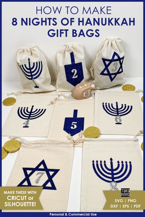 Make A Gift Bag, Hanukkah Diy, Diy Hanukkah, Hanukkah Crafts, Decorated Gift Bags, How To Celebrate Hanukkah, Needle Crafts, Paper Gift Tags, Hanukkah Gifts