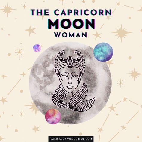 Moon In Capricorn Astrology, Capricorn Moon Women, Moon Therapy, Capricorn Moon Sign, Sun Capricorn, Moon Sign Astrology, Moon Woman, Libra Sun, Sun Sign Moon Sign