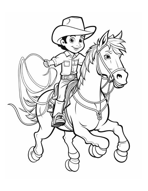 Free Printable Cowboy Coloring Pages Cowboy Coloring Pages, Boy Coloring, Free Printable, Free Printables, Coloring Pages, Cowboy, Drawings, Color, Tes