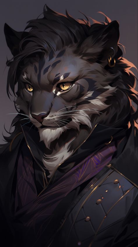 Leonin Dnd, Dnd Pictures, Anthro Characters, Winter Court, Dungeons And Dragons Art, Dungeons And Dragons Classes, Heroic Fantasy, Black Tiger, Dungeons And Dragons Characters