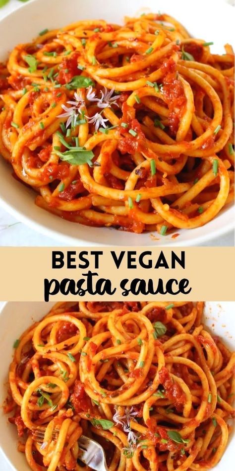 Best Vegan Pasta, Vegetarian Pasta Sauce, Pasta Sauce Recipes Easy, Healthy Vegan Pasta, Meatless Pasta, Vegan Pasta Sauce, Tomato Salsa Recipe, Pasta Sauce Recipe, Vegan Pasta Dish