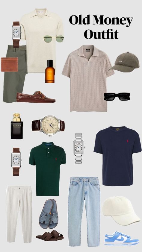 #Oldmoney #Men #MenOutfit Oldmoney Men Outfit, Old Money Pfp, Pieces Men, Play Golf, Retro Outfits, Old Money, New Life, Business Casual, Gentleman