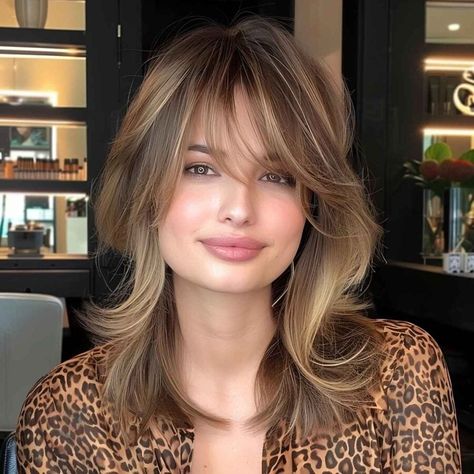 Good Haircuts For Square Faces, Long Hair For Square Face Shape, Hair Cuts For Square Face Shape Girl, Hair For Square Face, Razor Bangs, Hair Square Face, Hairstyles For Square Faces, Hairstyle 2024, Curly Lob