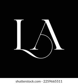 LETTRE INITIALE LA Logo Design Monogramme Symbole des signes créatifs modernes Icône La Monogram Logo, La Logo Design Letters, La Logo Design, Couple Monogram Design, Couple Initials, Luxe Logo, Logo Luxe, Logo Monogramme, Hd Logo