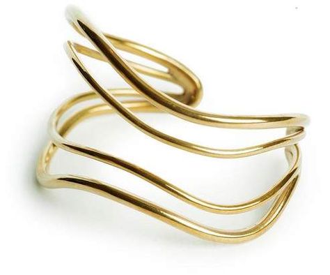 Wavy Lines, Gem Ring, Cuff Bracelet, Bangles, Gems, Cuff, Bracelet