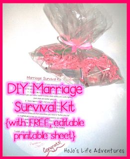 Wedding Shower Gift - Marriage Survival Kit - HoJo's Life Adventures Marriage Survival Kit, Diy Bridal Shower Gifts, Wedding Survival Kits, Hello Literacy, Diy Bridal Shower, Kit Ideas, Bridal Shower Diy, Survival Kits, Wedding Shower Gifts