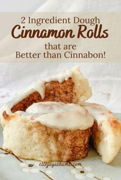 Indulge in the warm, comforting aroma of freshly baked cinnamon rolls with this incredibly simple recipe that requires just two ingredients. Perfect for a cozy morning treat or an afternoon snack, these rolls deliver all the gooey, cinnamon-sugar goodness you crave without the fuss. Whether you're a seasoned baker or a kitchen newbie, you'll love how effortlessly these rolls come together, rivaling even the famous Cinnabon. Treat yourself to a homemade delight that’s sure to impress family and friends alike. Food Cinnamon Rolls, Two Ingredient Dough, 2 Ingredient Desserts, 2 Ingredient Dough, Healthy Cinnamon Rolls, Cinnabon Cinnamon Rolls, 2 Ingredient Recipes, Weight Watchers Recipes Desserts, Two Ingredient