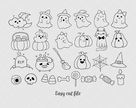 Doodle Halloween Svg Ghost Svg Halloween Svg Ghost Clipart - Etsy October Drawings Easy, Halloween Doodles Aesthetic Easy, Easy Diy Room Decor Grunge, Ghost Doodles Cute, Cute And Easy Halloween Drawings, Halloween Art Easy Drawing, Simple Doodles Halloween, Halloween Cute Doodles, Cute Spooky Drawings Easy