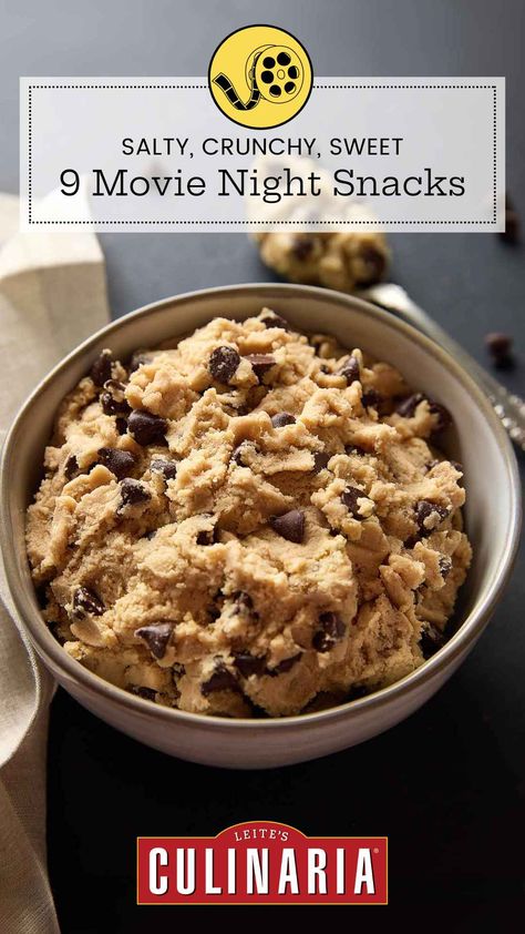 These 9 easy movie night snack ideas are perfect for enjoying a fun movie night at home with your family. Choose from sweets, like cookie dough and candy bars, or savory crunch treats. What's your favorite movie night food? Yummy Movie Night Snacks, Easy Movie Snacks At Home, Savory Movie Snacks, Fun Movie Night Snacks, Quick Easy Movie Night Snacks, Healthy Snacks For Movie Theater, Movie Night Snacks Ideas, Movie Snacks At Home, Snacks For Movie Night