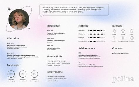 Graphic Design Portfolio / 2021 on Behance Cv Inspiration, Graphic Design Cv, Infographic Resume, 포트폴리오 레이아웃, Portfolio Resume, Creative Cv, Cv Design, Graphic Designer Portfolio, Portfolio Inspiration