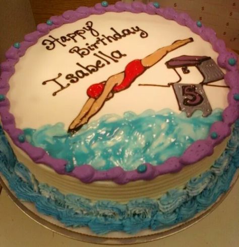 Swimmers Cake Ideas, Swimmer Cake Ideas, Swimming Cake Ideas, Swimmer Cake, Swimming Cake, Dairy Queen Cake, Glow Birthday Party, Birthday Cake For Him, Unicorn Birthday Cake