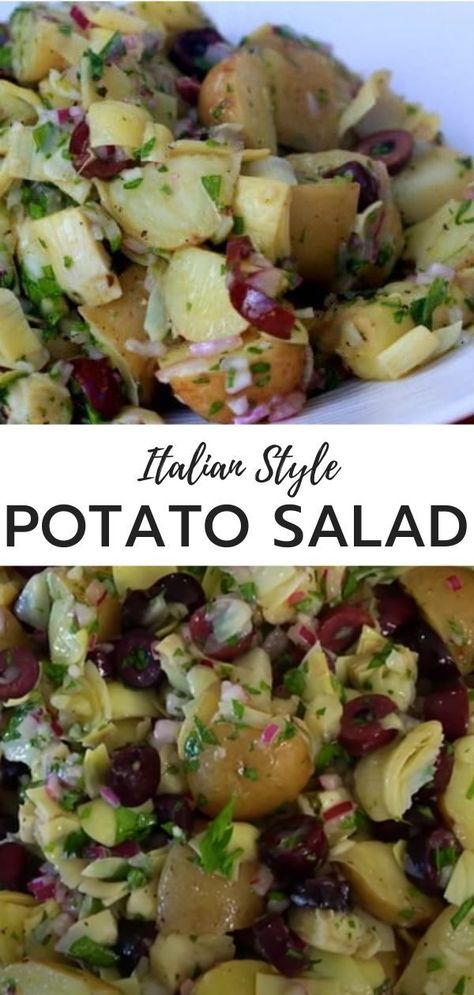 Potato Salad With Oil And Vinegar, Italian Style Potato Salad, Olive Oil Potato Salad, Italian Potato Salad, Super Salad, Potatoe Salad, Italian Potatoes, Healthy Kid Friendly Meals, Cold Salads