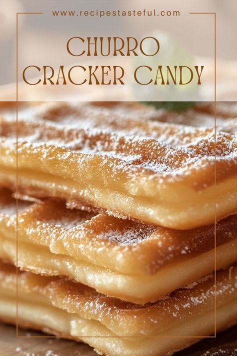 Indulge in the delightful sweetness of Churro Cracker Candy! This easy-to-make treat combines crunchy saltine crackers with a rich caramel layer, topped with creamy white chocolate and finished with a sprinkle of cinnamon-sugar. Perfect for parties, gift-giving, or satisfying your sweet tooth! Cracker Candy Recipe, Saltine Cracker Candy, Cracker Dessert, Saltine Cracker, Christmas Cookie Swap, Cracker Candy, Churros Recipe, Candy Recipe, Saltine Crackers