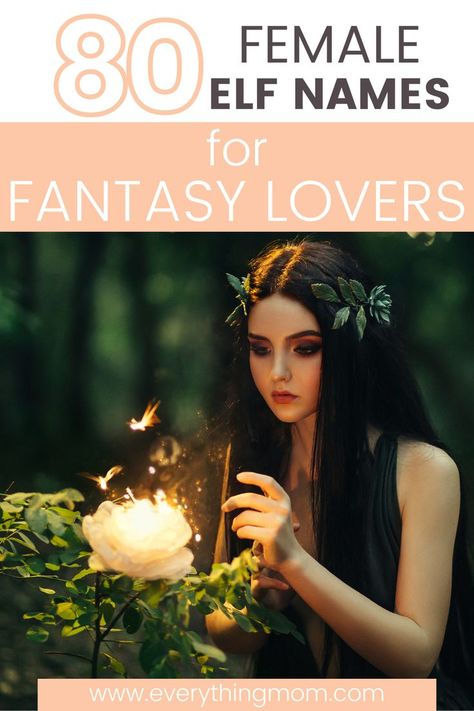 Picking out a baby name is a special task. If you’re a fantasy lover, there are few better options than a mystical elf name, though! In this post, we’ve collected together the best female elf names, including mystical dark elf names. Here are 80 female Elf names for Fantasy Lovers. Female Elf Names, Girl Elf Names, Dark Elf Names, Elven Names, Mystical Names, Strong Baby Names, Fantasy Queen, Goddess Names, Elf Names