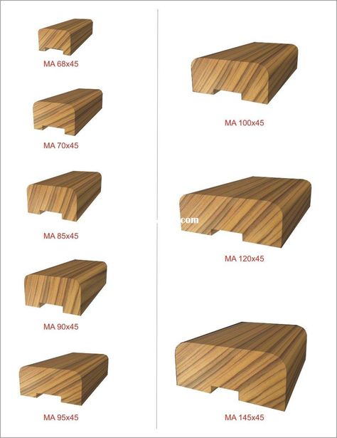 teak rail profiles Wooden Handrails For Stairs, Handrail Profile, Wood Stair Handrail, Stairs Handle, Modern Handrail, Stairway Railing, Glass Stair, Timber Handrail, Hand Railing