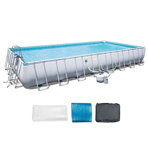 Rectangle Above Ground Pool, Swimming Pool Cleaning, Pool Skimmer, Pool Liner, Pool Care, Grey Laminate, Above Ground Swimming Pools, Pool Maintenance, Luxury Pool