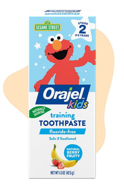 Fluoride-free toothpaste your child can safely use when learning how to brush with our friend Elmo! Gently and effectively cleans teeth and gums while removing food and plaque with brushing. Safe if swallowed, when used as directed. 100% naturally sourced kids' toothpaste with natural berry fruity flavor. #1 pediatrician recommended fluoride-free toothpaste. Kids Toothpaste, Free Training, Teeth Cleaning, Brushing, Sesame Street, Toothpaste, Gum, Berry, Train