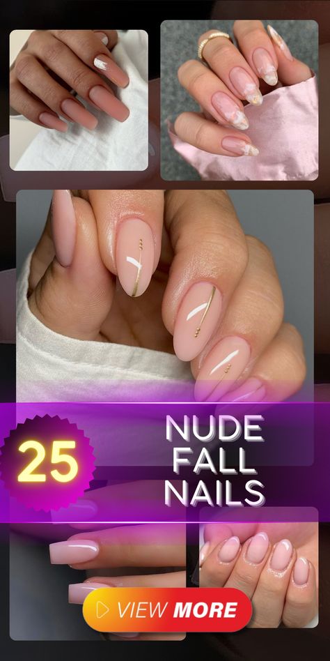 25 Elegant Nude Fall Nail Ideas for a Chic Look Light Color Fall Nails, Medium Almond Shape Nails, Milky Glitter Nails, Nude Fall Nails, Fall Nails Trendy, Light Colored Nails, Natural Acrylic Nails, Fall Nail Ideas, Milky Pink