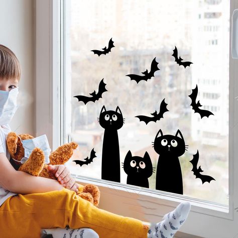 Buy from Etsy: https://jrdecal.etsy.com/listing/1301124702

Halloween Bats Decorations | Halloween Cats Window Stickers #Halloween #halloween2022 #halloweencat #halloweendecor #CatsLover #bats #windowdecoration #halloweendecoration #windowstickers #jrdecal #catstickers #batstickers #removable #vinylstickers Halloween Bedroom Decor, Halloween Window Decorations, Bat Decorations, Halloween Bat Decorations, Halloween Bedroom, Homemade Halloween Decorations, Spooky Cat, Window Decorations, Adornos Halloween