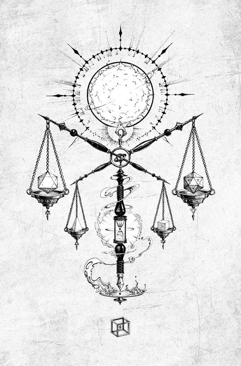 Libra Tattoo, The Tipping Point, Scales Of Justice, Tipping Point, Geometric Tattoo Design, Geniale Tattoos, Mythology Tattoos, Greek Tattoos, Dark Art Tattoo