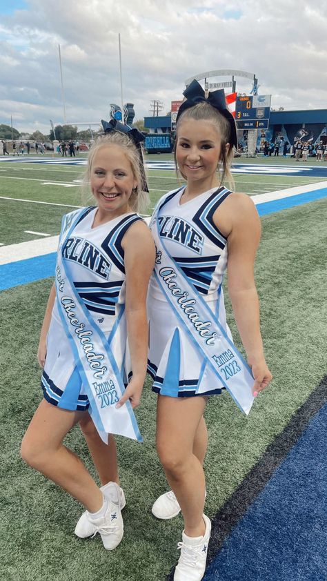 Senior Night Sashes Cheer, Senior Sashes Cheer, Cheer Senior Night Ideas, Senior Night Sashes, Senior Traditions, Senior Sash Ideas, Senior Night Sash, Cheer Senior Night, Cheer Sash