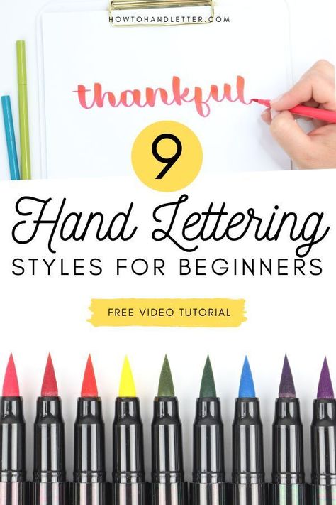 Modern Calligraphy Tutorial, Happy Lettering, Brush Lettering Tutorial, Hand Lettering Practice Sheets, Hand Lettering For Beginners, Learn Hand Lettering, Hand Lettering Styles, Calligraphy Tutorial, Faux Calligraphy