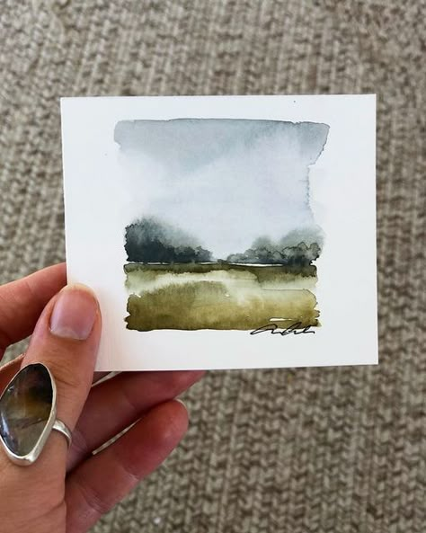 Simple Watercolors, Water Colour Landscape, Watercolor Studies, Abstract Watercolor Landscape, Nature Art Drawings, Nature Watercolor, Watercolor Paintings Easy, Watercolor Landscape Paintings, Easy Watercolor