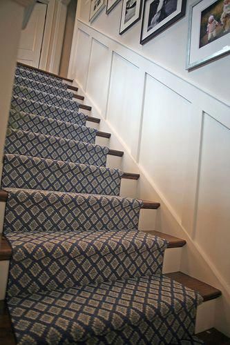 Stair Colors, Stair Panels, Basement Wainscoting, Basement Stair, Stairs Makeover Design, Stairway Walls, Stairs Makeover Ideas, Stairway Wall, Stairs Runner