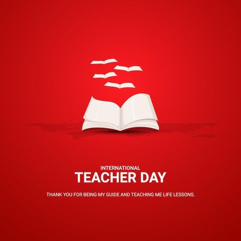 Vector happy teacher's day | Premium Vector #Freepik #vector #student-illustration #teacher-cartoon #happy-teacher #student-3d Happy Teachers Day Design, International Teachers Day, Teachers Day Message, Student Illustration, Teacher Cartoon, Board Wallpaper, Happy Teacher, Teacher Day, Vision Board Wallpaper