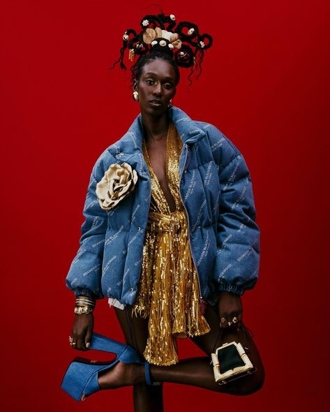 Excited to share more from our fashion editorial Quantum - A look at afrofuturism, celebration of the present while imagining what’s to… | Instagram Afrofuturism Fashion, Denim Editorial, Black Photography, Futuristic Fashion, Editorial Fashion, Photo Art, High Fashion, Color Design, Art Photography