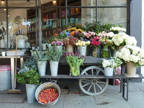 Flower Cart on Pinterest | Flower Shops, Florists and Flower Market French Florist, Flower Shop Display, Garden Center Displays, Flower Shop Interiors, Ben Pentreath, Flower Truck, French Flowers, Flower Cart, Flowers Shop