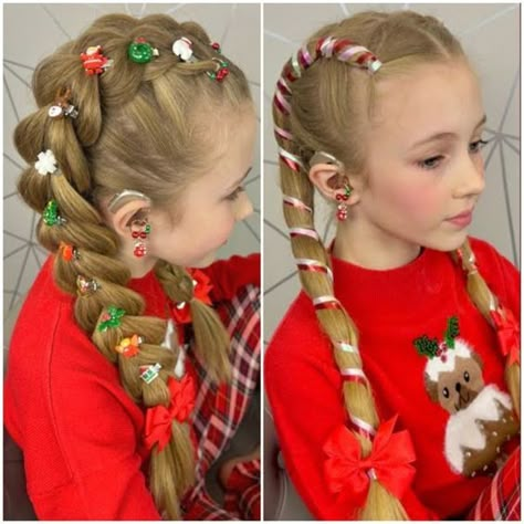 Christmas Hair For Kids, Cute Christmas Hair, Sweethearts Hair, Boys Cut, Hair For Kids, Wacky Hair Day Ideas, Wacky Hair Day, Hair Flyer, Easter Hairstyles For Women