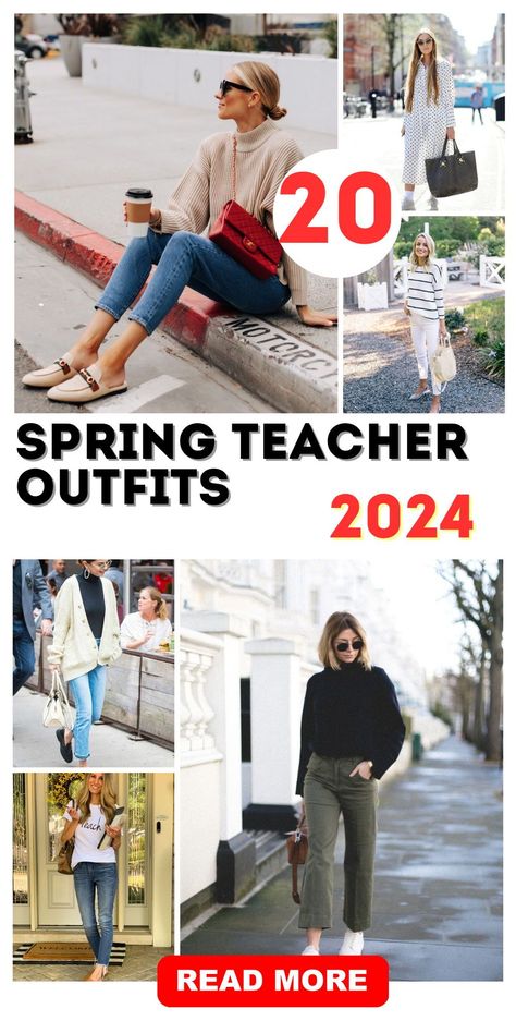 The spring teacher outfits casual 2024 collection is all about combining comfort with style. These outfits, inspired by 2023 UK trends, are perfect for teachers who prefer a relaxed yet professional look. Uk Spring Outfits 2024, Teacher Spring Outfits 2024, Teacher Style 2024, Casual Teacher Outfits Spring, 2024 Teacher Outfits, Spring Teacher Outfits 2024, Teacher Outfits 2024, Modern Teacher Outfits, Teacher Interview Outfit