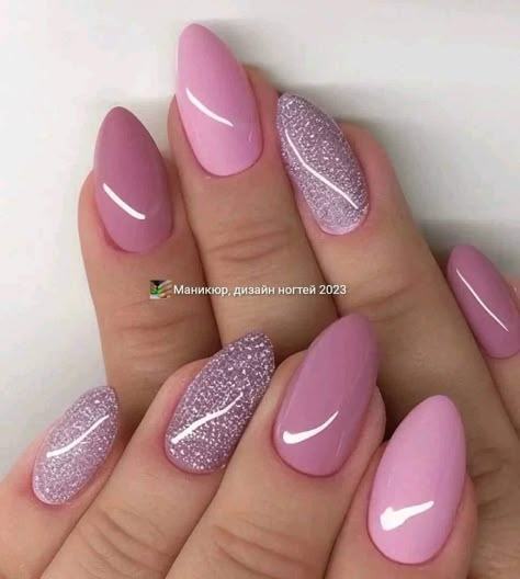 Spring Manicure, Purple Glitter Nails, 2025 Spring, Manicure Nail Designs, Gel Acrylic Nails, Fancy Nails Designs, Casual Nails, Short Acrylic Nails Designs, Nail Designs Glitter