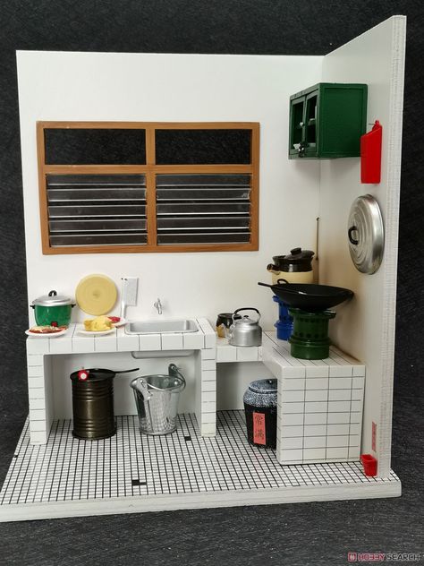 Kitchen Diorama, Doll Display, Dolls House Interiors, Stage Set, Doll Sets, Hong Kong, Doll House, Kitchen Cabinets, Miniatures