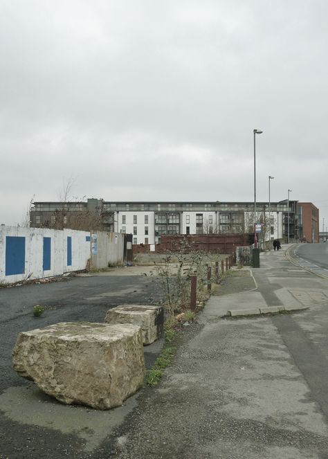 Disused land next to 'luxury' urban living flats, Wakefield, 2014 Dunstable Bedfordshire, Warwick England, Wakefield Yorkshire, Wetherby Yorkshire, Ullswater Lake District, Wakefield, Urban Living, Going Home, Old West