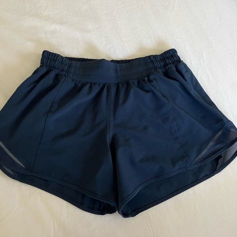 Lululemon shorts in a navy color. Size 6 and 4 inch. Navy Lululemon Shorts, Navy Blue Lululemon Shorts, Blue Lululemon Shorts, Gift Wishlist, Lulu Shorts, Lululemon Shorts, Navy Shorts, Shorts Athletic, Navy Color