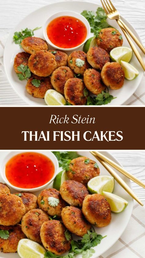 Rick Stein Thai Fish Cakes Fish With Rice And Vegetables, Korean Fish Cake Recipe, Korean Stir Fried Fish Cake, Thai Red Curry Fish Recipe, Thai Fish Cakes Authentic, Gluten Free Fish Recipes, Rick Stein Recipes, Thai Fish Cakes, Fish Cakes Recipe