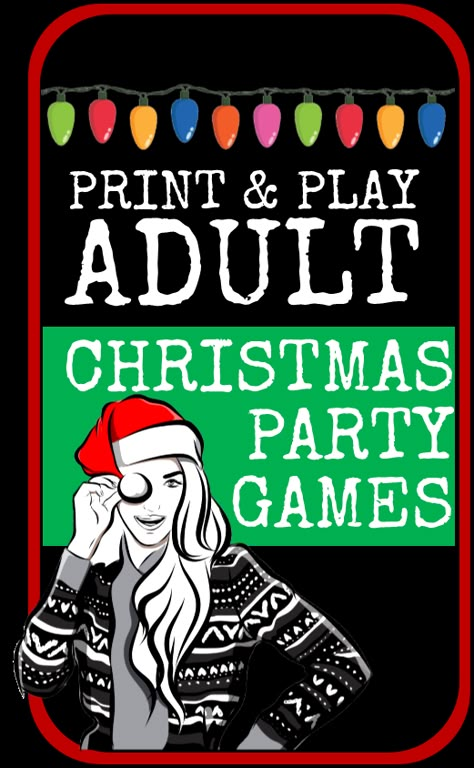 Adult Christmas Party Games, Ideas, and Printables Adult Christmas Party Games, Best Christmas Games, Christmas Drinking Games, Xmas Party Games, Christmas Party Games For Adults, Ugly Sweater Christmas Party, Christmas Games For Adults, Party Games For Adults, Adult Christmas Party